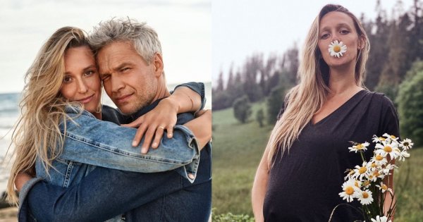 Żona Michała Żebrowskiego w zaawansowanej ciąży w bikini! Mąż zrobił jej...peeling stóp!