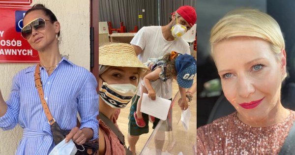 Wybory prezydenckie 2020: Gwiazdy pozowały w lokalach wyborczych. Kożuchowska ubrała się jak na rewię mody!