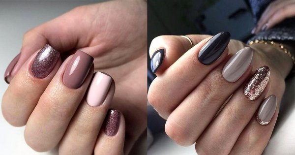 Manicure z dodatkiem brokatu - 20 rewelacyjnych stylizacji