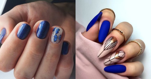 Granatowy manicure - 15 najlepszych propozycji