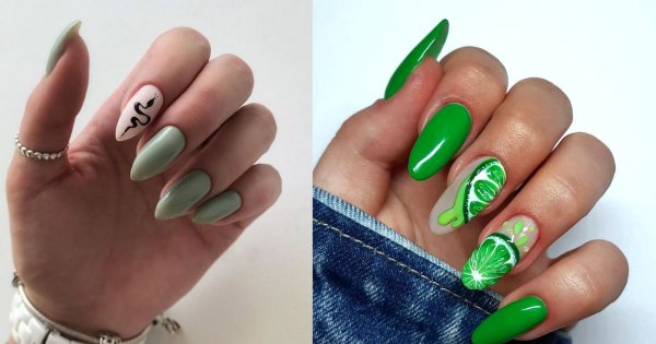 Zielony manicure - galeria najciekawszych zdobień