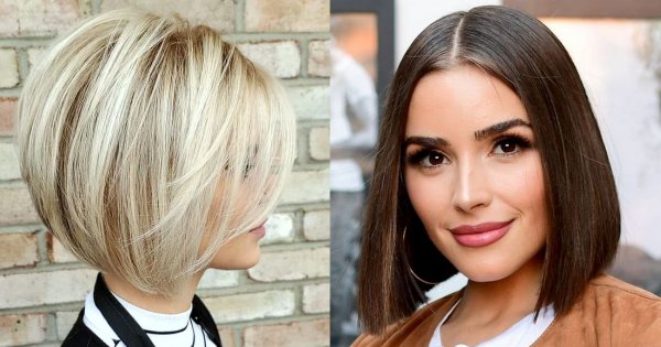 Włosy w pół szyi - katalog fryzjerskich trendów