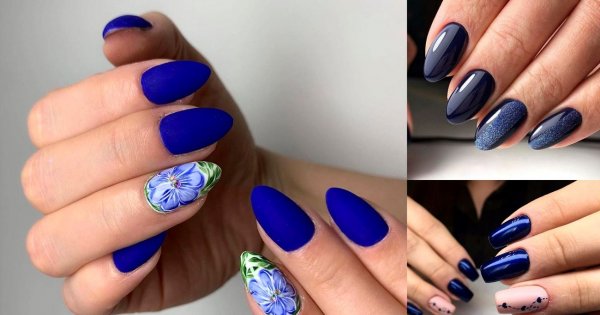 Granatowy manicure - 25 najciekawszych propozycji z sieci