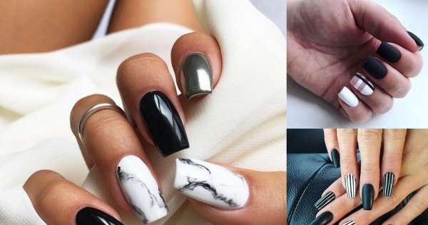 Czarno-biały manicure - kilkanaście nowoczesnych odsłon