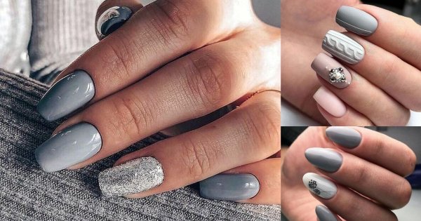 Ponadczasowy szary manicure - 16 rewelacyjnych stylizacji