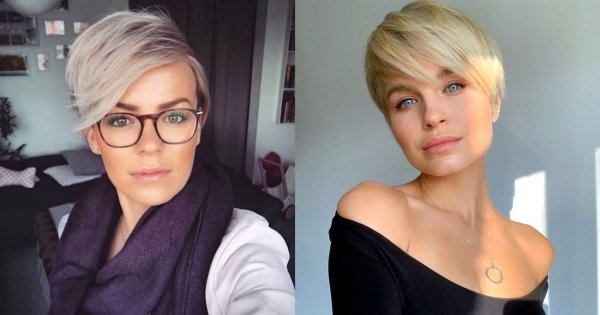 Krótkie fryzury z grzywką na bok - 16 stylowych cięć