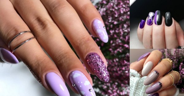Fioletowy manicure - galeria cudownych zdobień