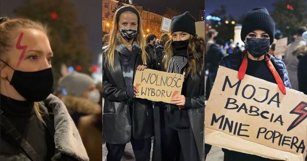 Strajk Kobiet w piątek: Tak wyglądał okiem celebrytów i gwiazd. Mucha z nogą w gipsie