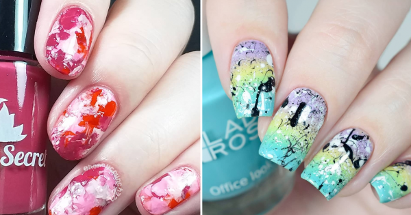 Splatter nails – sposób na dmuchane paznokcie w domu