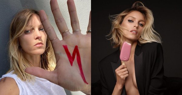 Anja Rubik nago na okładce "Vogue'a"! Wspiera Strajk Kobiet! Ale wszyscy patrzą na wpadkę!