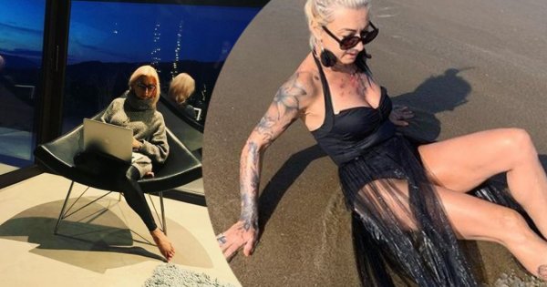 Mama Łukasza Kuchty w samym swetrze z gołymi nogami, a fani: "Co Pani zrobiła z twarzą?"