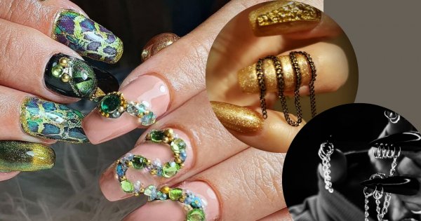 Spektakularny i efektowny manicure biżuteryjny!