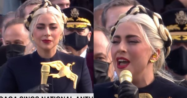 Lady Gaga zaśpiewała hymn USA na inauguracji Joe Bidena! Internauci: Czuję ciary! Ale w co ona się ubrała?