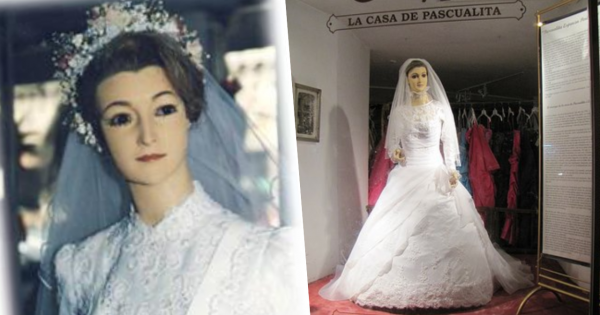 Ten manekin wygląda jak żywa Panna Młoda. Kryje się za nim przerażająca historia!
