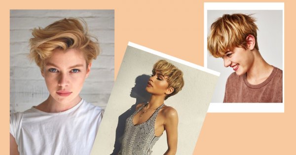 Pixie cut w najmodniejszych odcieniach honey blonde!