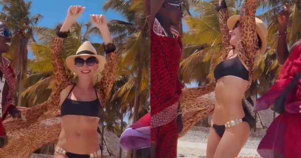 48-letnia polska gwiazda tańczy w bikini w Afryce: Hakuna Matata. Rozpoznajecie, kto to?
