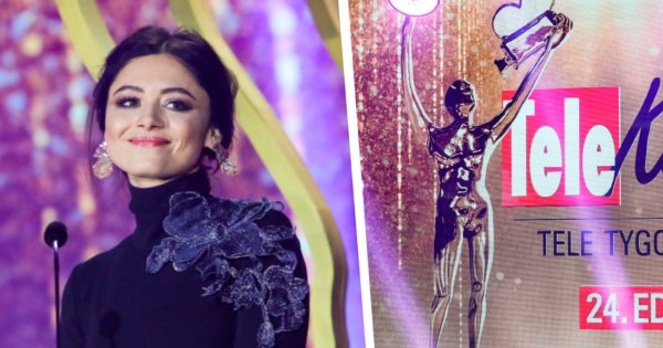 Adriana Kalska w imponującej sukni z trenem na Telekamerach 2021! WOW! Ależ ona ma figurę!