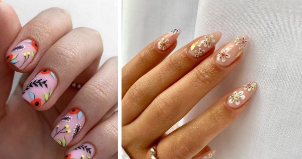 Paznokcie w kwiaty - wiosenne zdobienia manicure