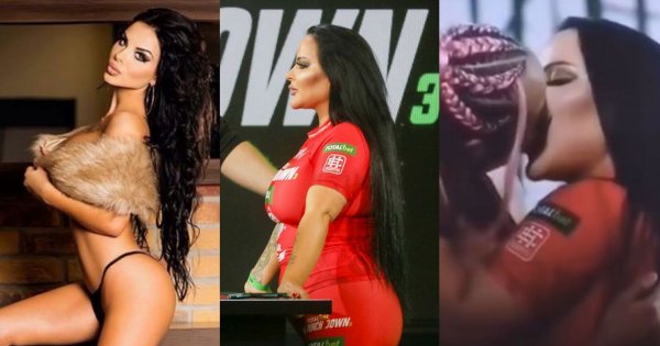 Esmeralda Godlewska na gali Punchdown w obcisłym kombinezonie! Namiętnie pocałowała się z Anastasiayą