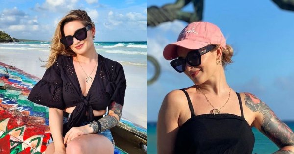 Ewelina Lisowska pręży zgrabne ciało w kobaltowym bikini. Opala się w Meksyku