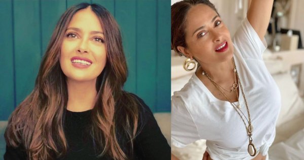 Salma Hayek w kostiumie kąpielowym! Co za figura! Wygląda na 54 lata?