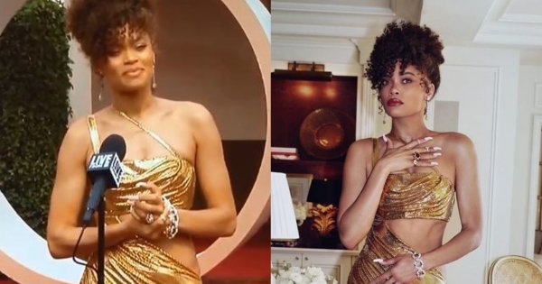 Andra Day obwołana najgorzej ubraną gwiazdą na Oscarach! Suknia odsłoniła udo i pupę! Wyglądała jak striptizerka?