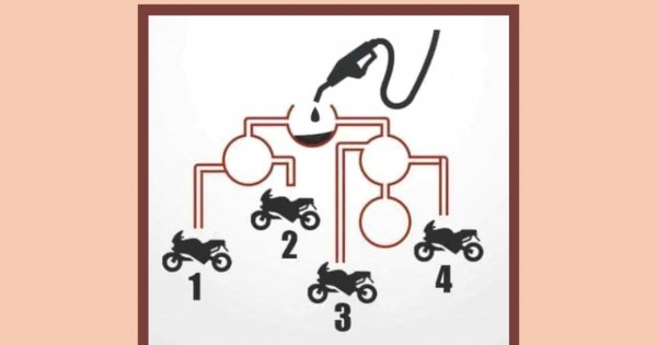 Który motocykl zostanie zatankowany jako pierwszy? Logiczna zagadka podzieliła internautów!