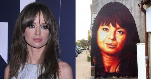 Powstał mural Anny Przybylskiej. Fani grzmią: Wygląda jak Danuta Holecka. Artysta naniósł poprawki