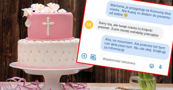 Chciała do prezentu dla chrześnicy dołożyć dwa ciasta. Siostra nieładnie jej odpisała