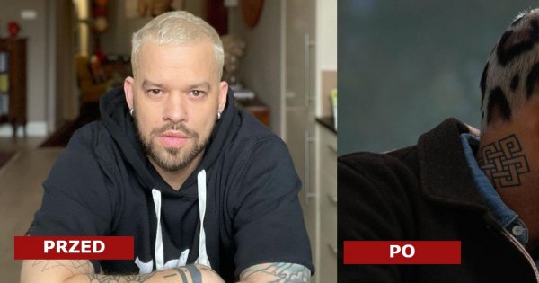 Michał Piróg przefarbował włosy na platynowy blond i namalował na nich lamparcie cętki! Fani podzieleni: Fryzura sztos VS straszne