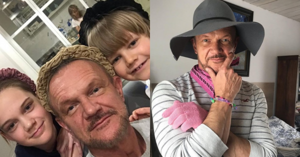Cezary Pazura na zdjęciu z dzieciństwa ma długie włosy. Córka jest jego kopią
