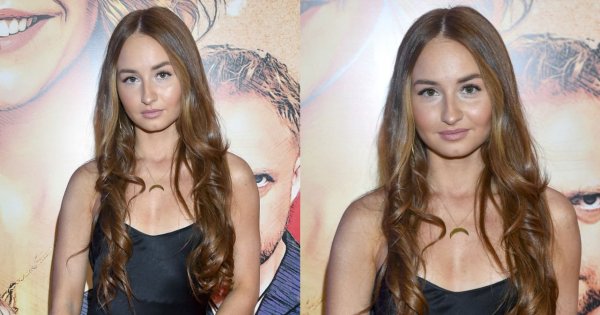 Angelika Mucha w modnej satynowej sukience z rozcięciem do samego uda! UPS, nie za wysokie?