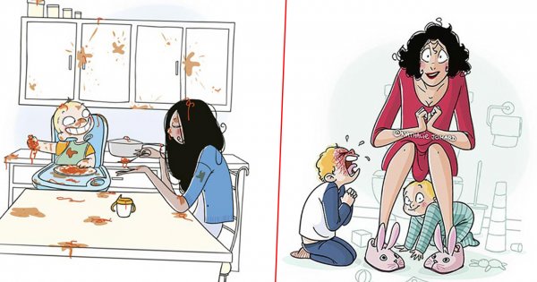 20 zabawnych i szczerych ilustracji pokazujących, jak to jest mieć dzieci. Sama prawda!