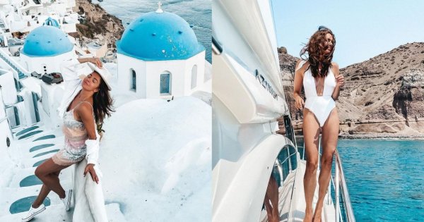 Ania Wendzikowska w czerwonej sukience na Santorini! Zjawiskowa, choć jest jedno "ale"