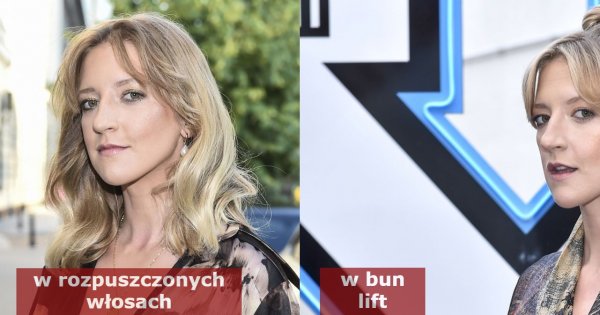 Lara Gessler w grzywce curtain bangs i koku bun lift! Pasuje jej taka fryzura?
