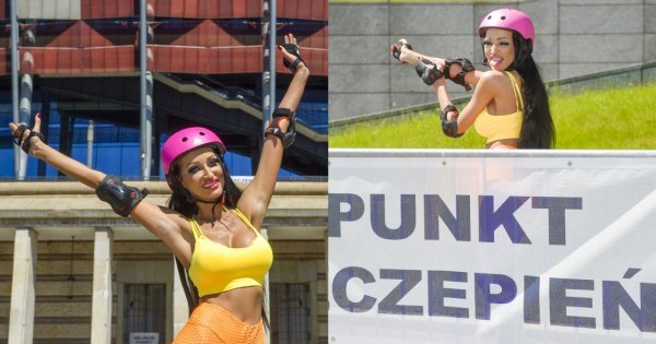 Pamiętacie Małgorzatę Godlewską? Wróciła! Jeździ na wrotkach i odsłania zgrabną pupę i duże piersi