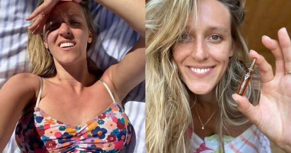 Ola Żebrowska paraduje po ulicy z plamami na koszulce: "Leci z cyca. Miss mlecznego podkoszulka" - wszyscy przyklaskują