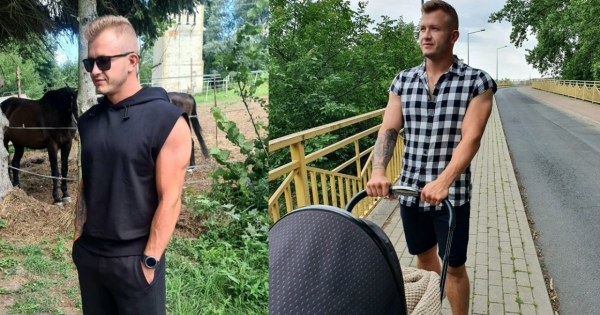 Dawid Narożny pokazał ślubne zdjęcie: "Twoja żona ma przerażającą twarz. Chciała zabłysnąć, ale jej nie wyszło" - komentują fani