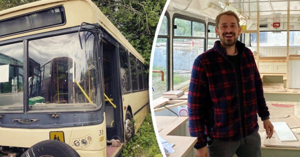Zamienił stary autobus w wygodny dom! Gdy zajrzysz do środka, od razu zechcesz tam zamieszkać!