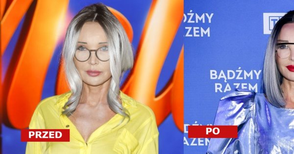 Ewa Minge w long bobie i niebieskim ombre na ramówce TVP. Dobrze jej w srebrnej sukience?