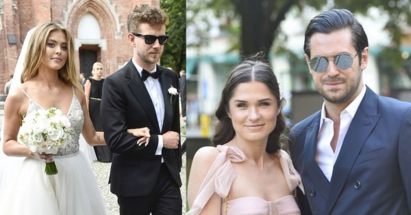 Krystian Kukułka z dziewczyną na ślubie Królikowskiego. Internautom nie spodobała się jej sukienka na wesele: Zbyt wulgarna!