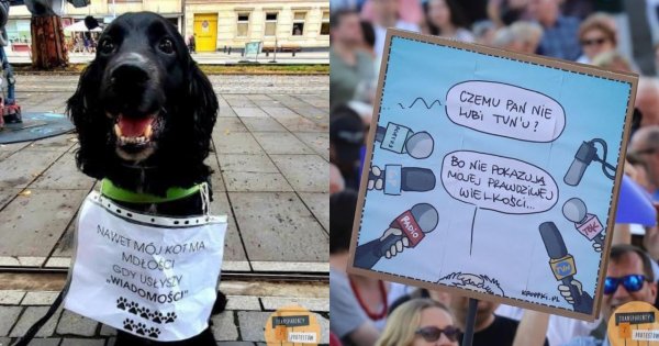 Lex TVN - protesty w obronie TVN i wolnych mediów. Oto najmocniejsze hasła z transparentów