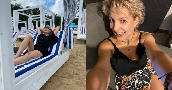Magda Narożna w czarnej designerskiej sukience z dziurami i z irokezem, internauta: „To nie wygląda dobrze”