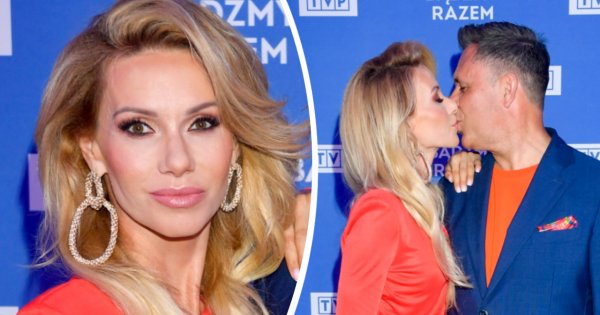 Ramówka TVP: Małgorzata Opczowska w pomarańczowej sukience mini na ściance z mężem! Pasują do siebie?