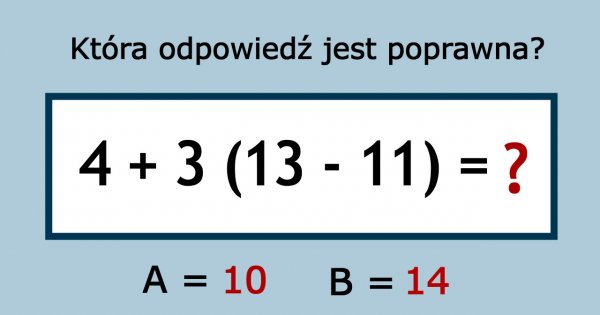 Jaki jest prawidłowy wynik działania? Ta banalna zagadka robi furorę w sieci! Zmierzysz się z nią?