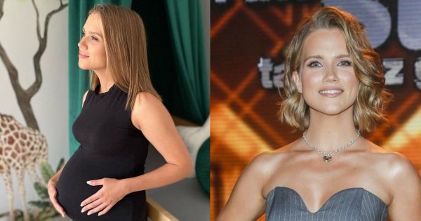 Agnieszka Kaczorowska 2 miesiące po porodzie! Szary kombinezon z gorsetową górą to był strzał w dziesiątkę!