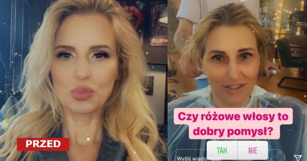Dominika Tajner zaszalała i zmieniła fryzurę! Dobrze jej w różowych włosach i grzywce curtain bangs?