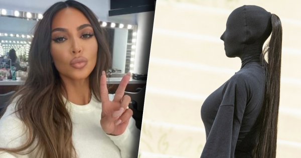 Kim Kardashian cała na czarno od stóp do głów. Do tego 150 cm włosów! Wygląda przerażająco?