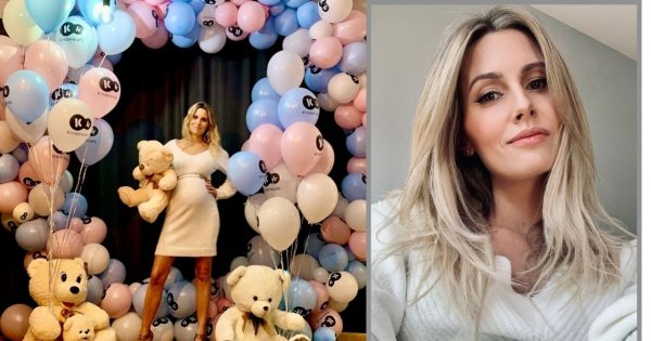 Baby shower Agnieszki Hyży! Dekoracja przykuwa uwagę...