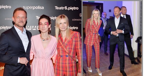 Edyta Pazura zachwyciła stylizacją na wernisażu prac córki aktora. WOW co za garnitur!